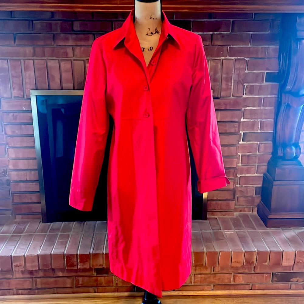 Linda Allard Ellen Tracy knee length trench coat